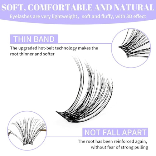 Individual false eyelashes in different lengths and styles Model 4 Black 1