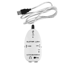 Etereauty Gitarrkabel USB-gränssnitt Ljudinspelningslänk Elmusik Bas PC Effektledning Anslutning Bärbar Adapter
