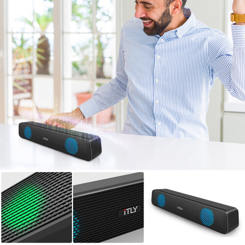 WEMDBD Sound Bar Ηχεία Τηλεόρασης: Σύστημα Surround για το Σπίτι με Ενσωματωμένο Subwoofer 1
