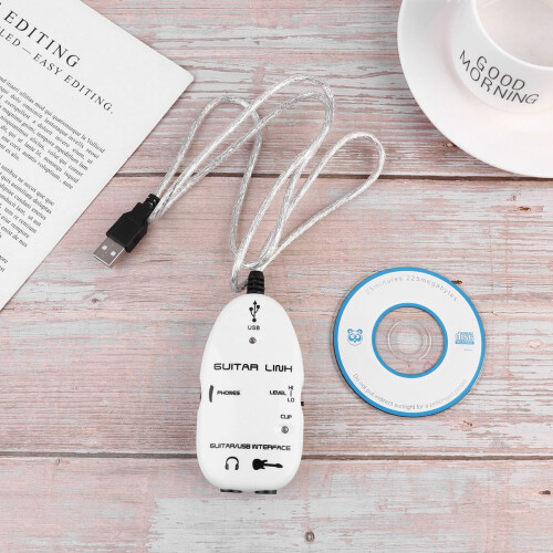 Καλώδιο κιθάρας Etereauty, διεπαφή USB, σύνδεση εγγραφής ήχου, ηλεκτρική μουσική, μπάσο, 1