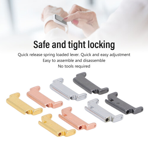 Adaptador de conector para reloj de acero inoxidable - Plateado 2