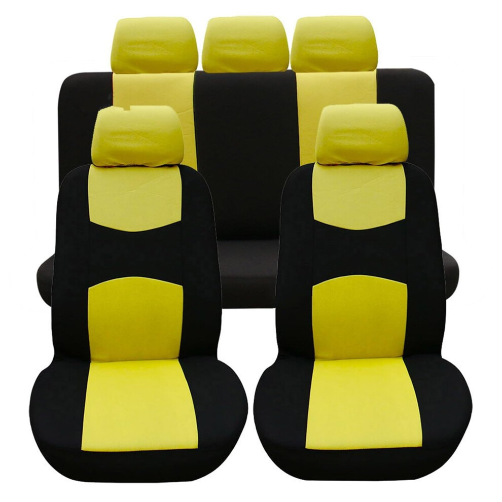 Car Seat Covers Universal Saddle Blanket Waterproof For Kia Rio Sportage Ceed Suv Sedan Yellow 9365369879843
