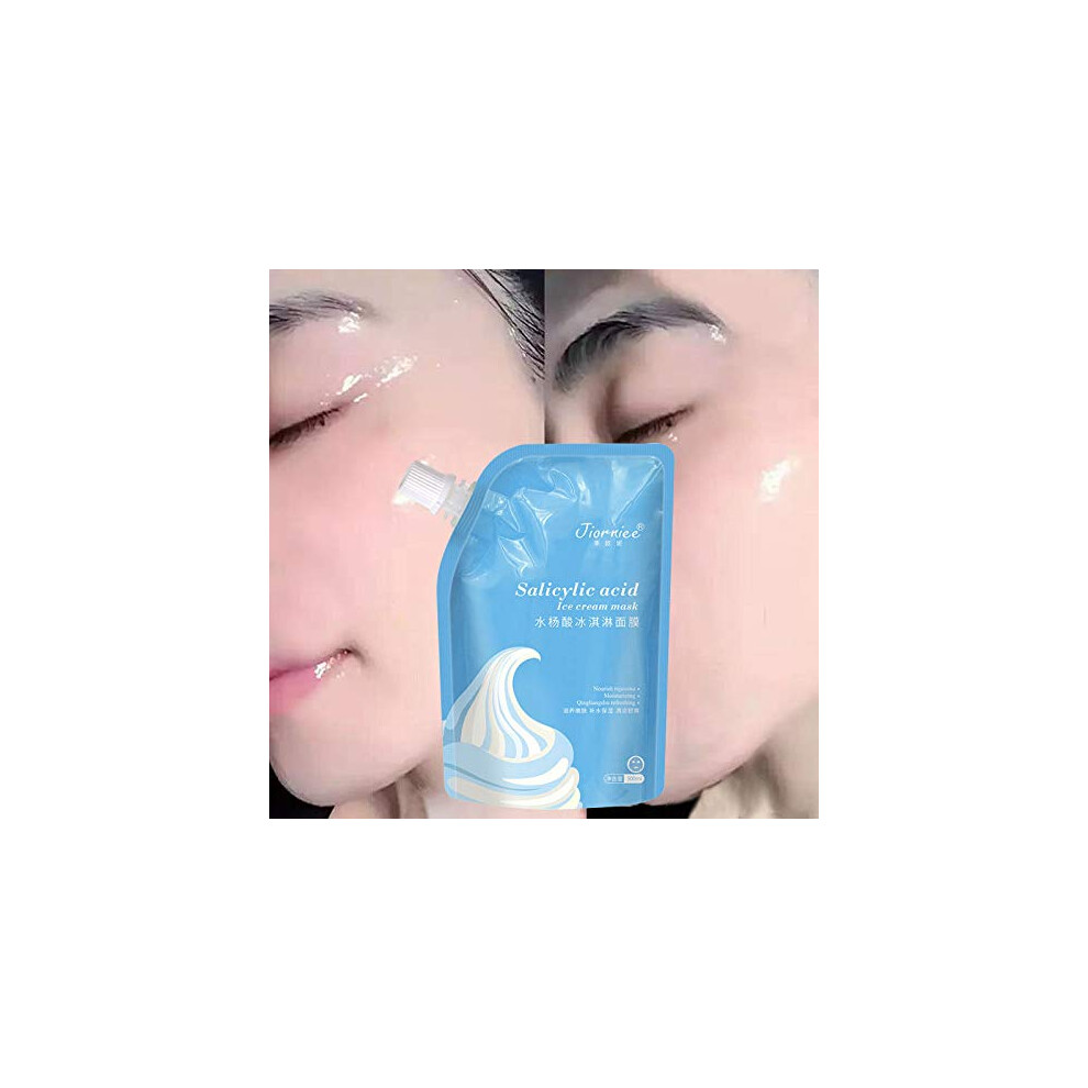 Cream Salicylic Acid Face Mask Ice Texture For Blackhead Removal, Pore Cleansing And Moisturizing
