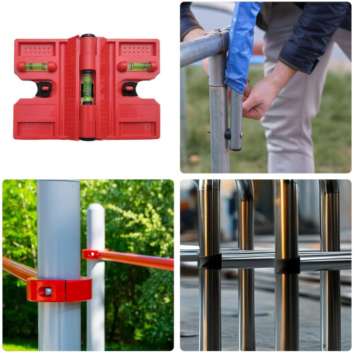 Magnetic Foldable Post Level Tool with Quick Angle Calibration for Carpentry, Plumbing and Construction 2