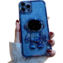 Θήκη 6D Bling Astronaut για iPhone12Pro Max, χαριτωμένο σχέδιο με λαμπερή γκλίτερ και κινούμενη