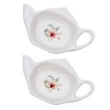 Conjunto de 2 Porta-Saquinhos de Chá Decorativos, Bandejas para Chá, Prato para Bolas de Chá, Utensílios para Chá