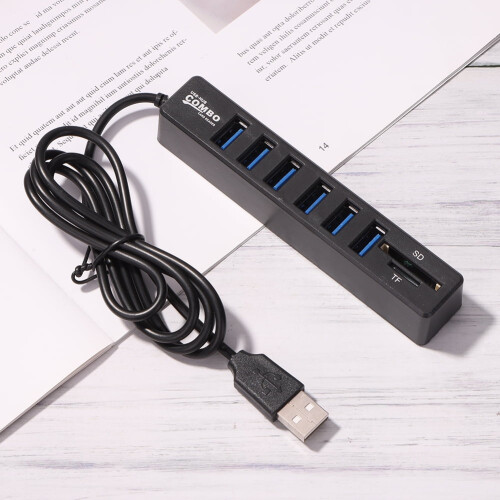 jixopn USB2.0HUB Διαχωριστής Πολλαπλών USB Προσαρμογέας USB 5/8 Θυρών Αναγνώστης Καρτών για 2
