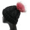 Pompons de pele sintética de 5 polegadas de diâmetro com botão de pressão para gorros de tricô (rosa) 3