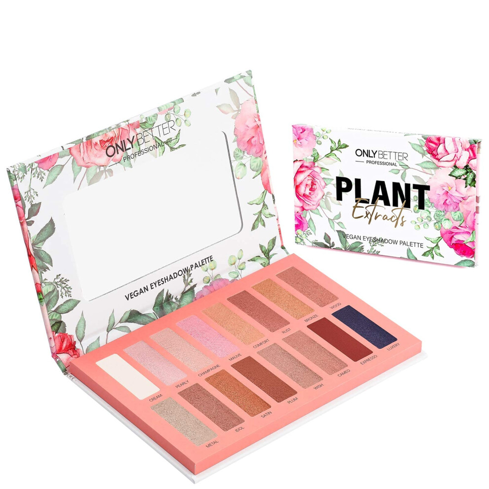 Cream 48 Color Nude Eyeshadow Palette Matte Shimmer Metallic Pigment Long Lasting Vegan