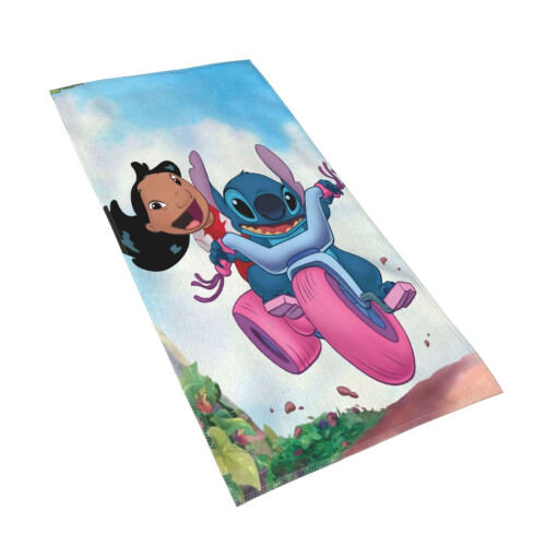 Πετσέτες χεριών Stitch για μπάνιο, πετσέτα μπάνιου/προσώπου, μαλακές, απορροφητικές 2