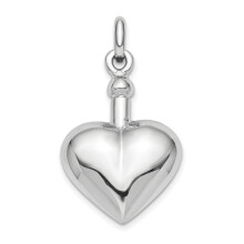 Ciondolo portacenere con tappo a vite in argento sterling placcato RH e lucido QC9177