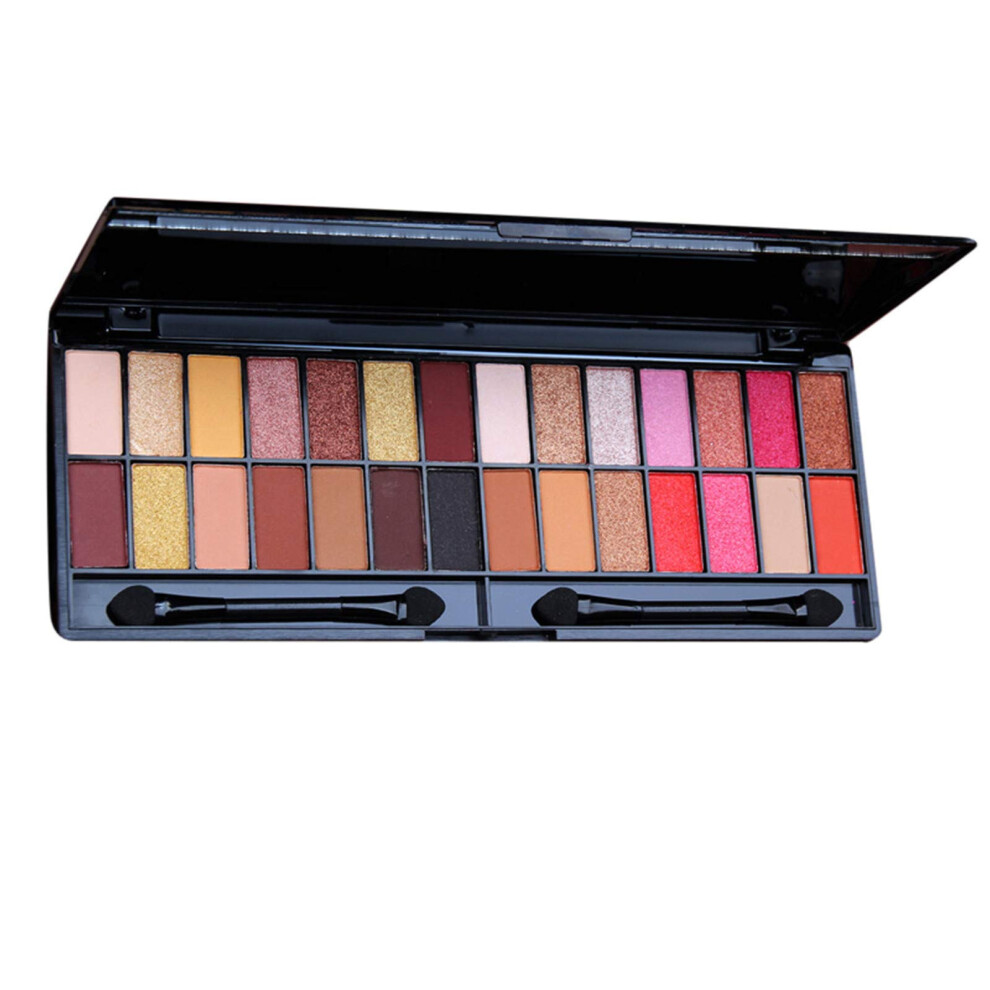 28 Color Eyeshadow Palette Matte Shimmer Glitter,  Pigmented Waterproof Warm Neutral Smoky