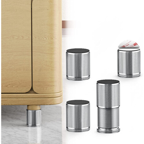 Elevadores de cama de metal de 3 polegadas, conjunto de 4 peças, resistentes, para base ajustável, cama, sofá, cômoda, mesas, rack de TV