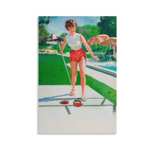 Gil Elvgren, tablou artistic vintage cu fată Pin-Up din anii 1950, 20x30 inch, tablou pe pânză pentru decor de dormitor în living, pictură