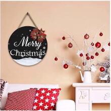 Offerte di Natale: insegna di benvenuto in legno Gnobogi, compatibile con le decorazioni della vigilia di Natale, decorazione rotonda da parete,