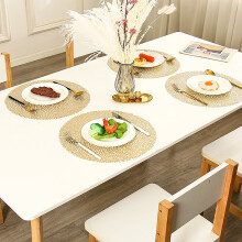 Hariumiu ronde placemat, antislip en hittebestendig, met koraalboommotief, afwasbaar, hol komonderlegger voor aan tafel, past bij kerstdecoratie.