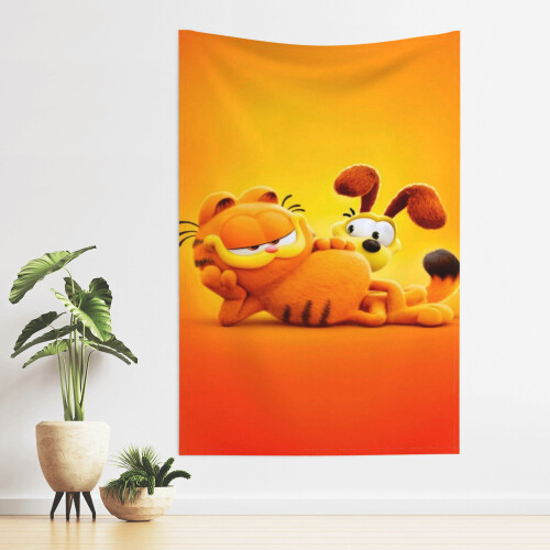 Ταπισερί Garfield για άνδρες, διακόσμηση τοίχου υπνοδωματίου αγοριών, σαλόνι, κοιτώνα 2