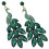 1 ζευγάρι σκουλαρίκια παγώνι κρεμαστά σκουλαρίκια κρυστάλλινα vintage σκουλαρίκια 4