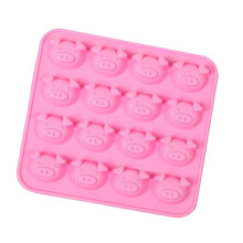 Molde de silicona con forma de cabeza de cerdo para fondant, pasteles, chocolate y galletas. Herramientas para repostería. Artículos esenciales