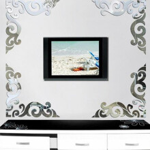 Adesivi per piastrelle Begine in offerta, adesivo murale a specchio fai da te 30*30 cm argento, set di adesivi a specchio combinati per la