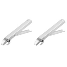 2 stuks roestvrijstalen pannenklemmen, grijpers voor hete platen en kommen, geschikt voor de magnetron.