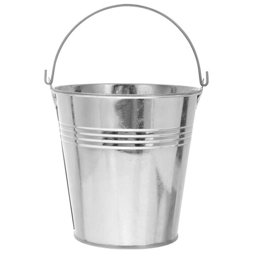 Mizh Mini-Eimer aus Weißblech, Eiswürfelbehälter, Pommes-Frites-Eimer