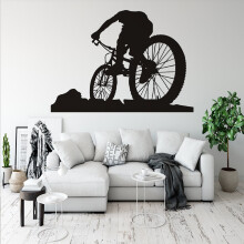 Décoration murale de vélo de sport YiFudd avec verre pour salon et chambre
