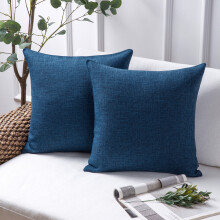 Selecție de oferte de sărbători Phantoscope, față de pernă decorativă texturată din in artificial, pentru pat și canapea, 45 x 45 cm,