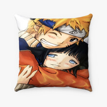 AIVO Naruto și Hinata3Față de pernă personalizată din poliester tors pătratFață de pernă decorativăPernă de patCanapeaDecor de casăInch