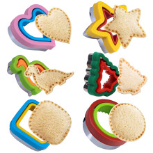 Washranp Sandwich Cutter and Sealer,Stainless Steel Round Heart Star Shapes Sandwich Cookie Cutters Press Mold DIY for Home Kitchen
