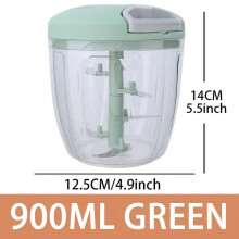 Hachoir à ail portable AUMIY500/900ML, hachoir à viande manuel, broyeur, coupe-légumes et oignons, outil de cuisine