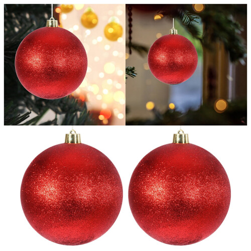 Decorações de 150 mm (6 polegadas), 2 peças, de qualidade comercial, para uso interno e externo, esféricas e inquebráveis. 1