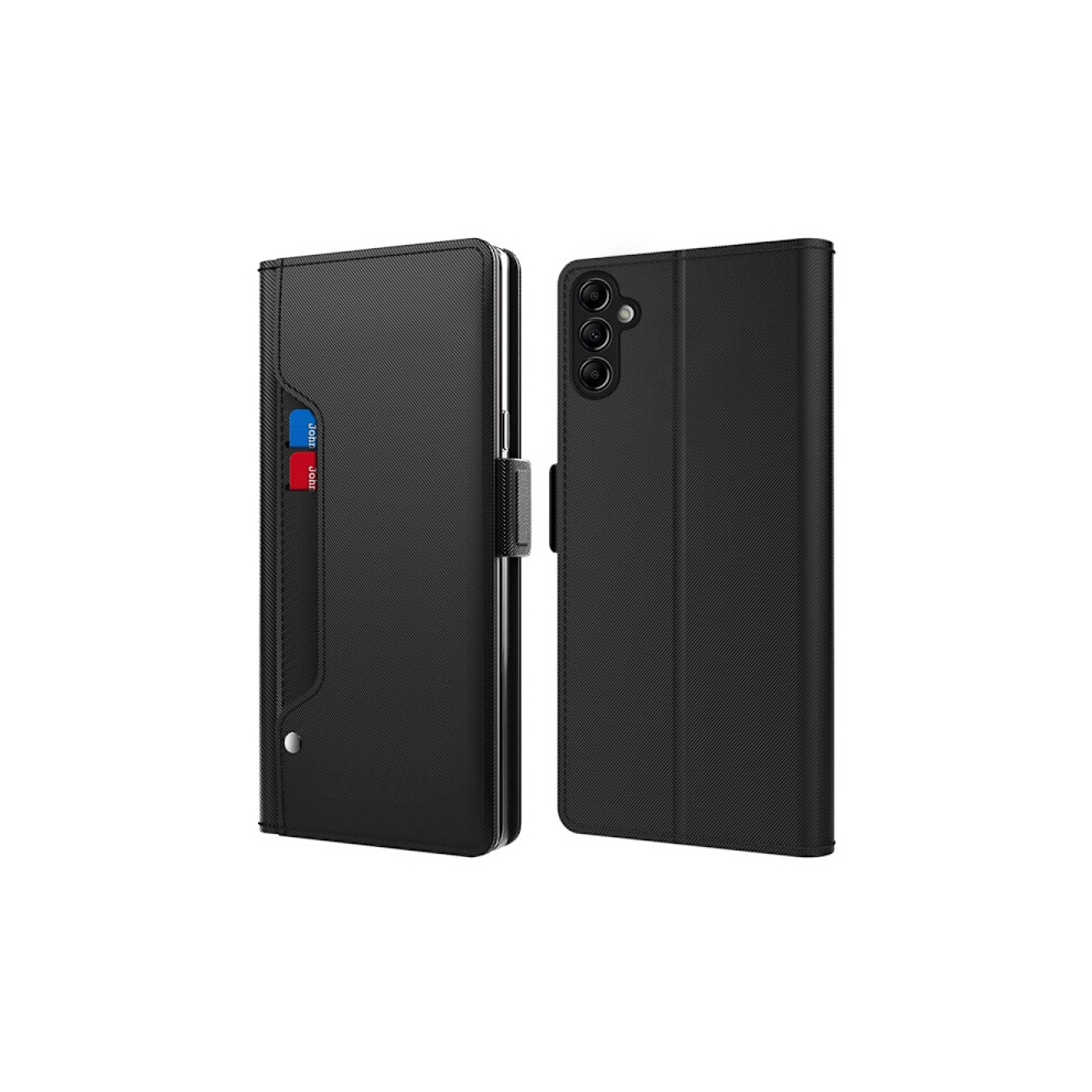 Skalo Compatible With Samsung A14 4G/5G Card Holder Mirror Wallet - Black 9048212909286