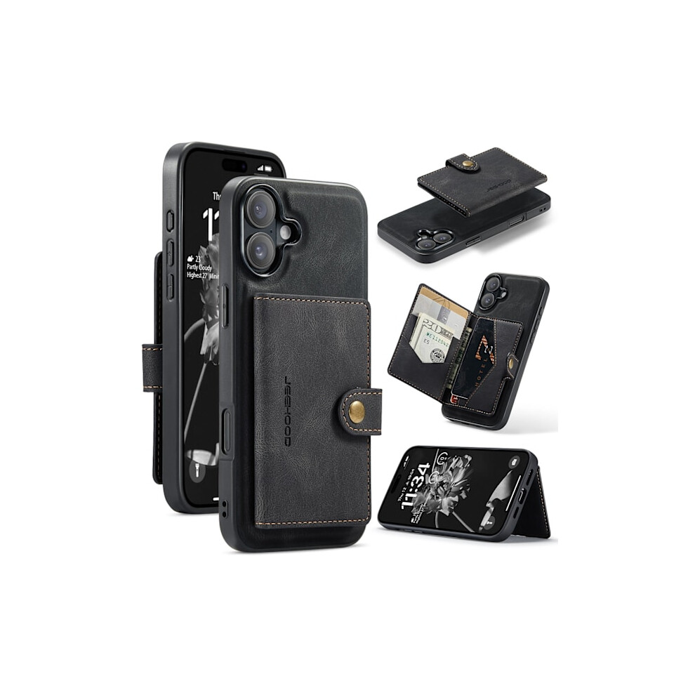 Compatible With Iphone 16 Plus - Premium Protection With Magnetic Card Slot Case Black 9048212909507