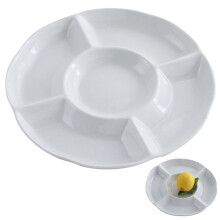 Farfurie de servire a alimentelor cu mai multe grile, farfurie pentru fructe de uz casnic, tavă divizată pentru gustări, farfurie de depozitare