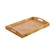 Tavă de servire din lemn cu mânere – Platou decorativ pentru micul dejun în pat, prânz, cină, grătar, petrecere E38*25*5