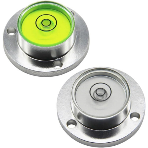 Precision Mini Bubble Level with Metal Flange for Electronic Scale Calibration White 2