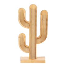 Étagère à café moderne et simple en forme de cactus, démontable et remontable, en bois.