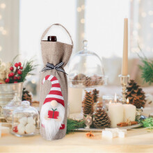Liquidation Quinlirra : Décorations de sapin de Noël, Poupée de vieil homme sans visage, Housse de bouteille de vin portable compatible avec le