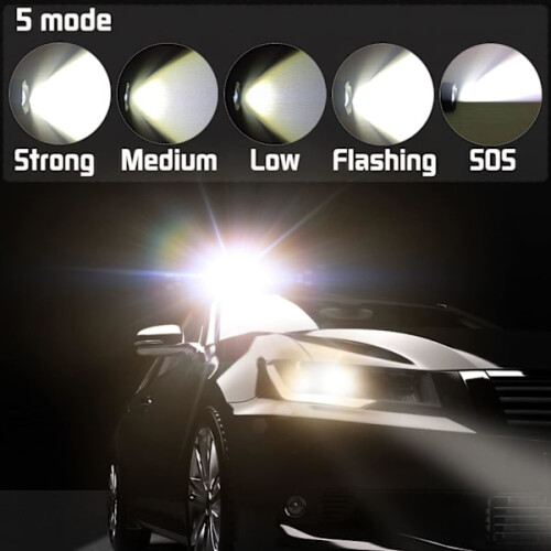 Τακτικός φακός LED, 20000 lumens P70 υψηλής ισχύος, επαναφορτιζόμενη μέσω USB, 1
