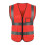 SPRING PARK Reflective Stripes Zipper Closure Safety Vest, Polyester Yellow 5