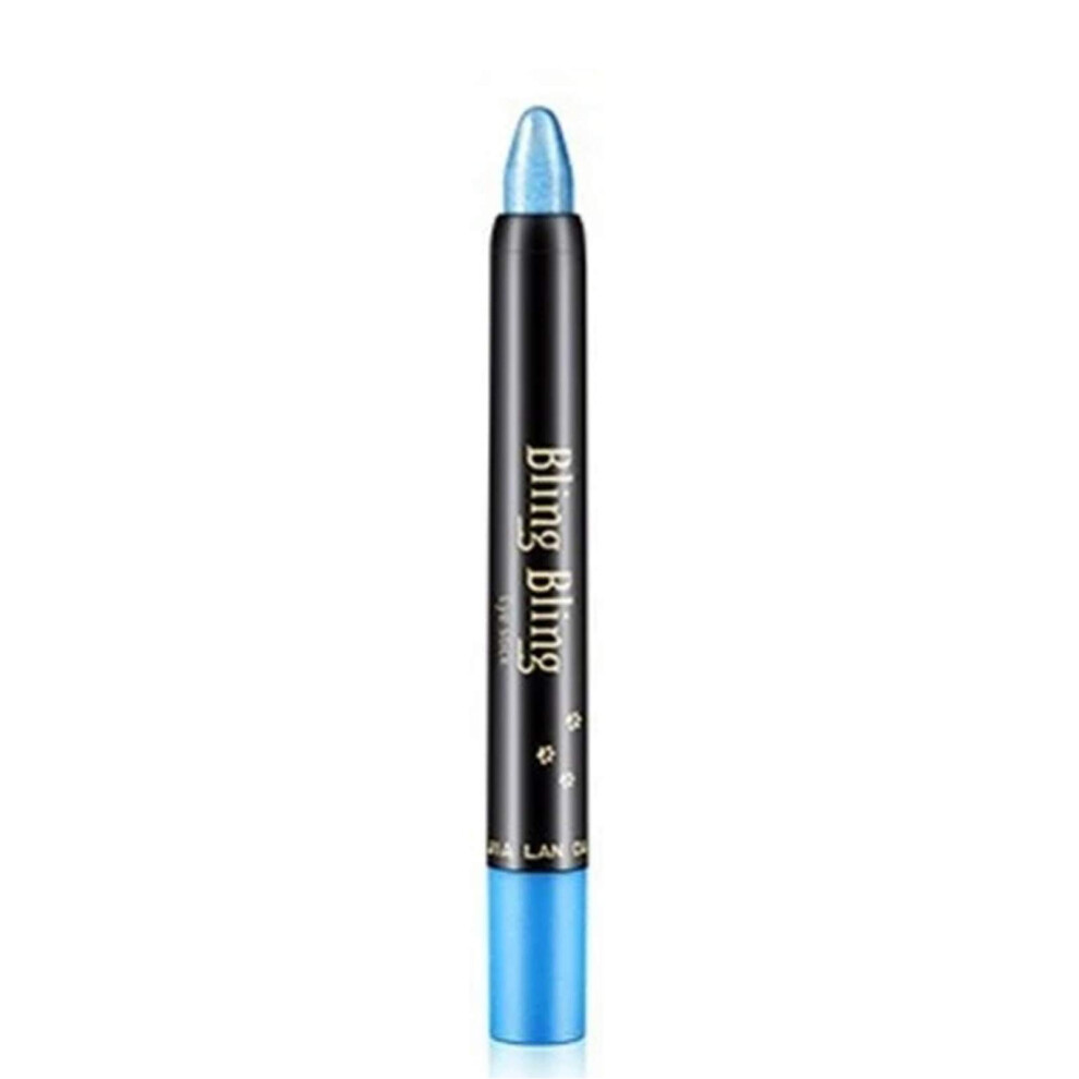 Blue Sky Glitter Eyeshadow Stick Waterproof Long Lasting Shimmer Metallic Pencil For Women