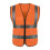 SPRING PARK Reflective Stripes Zipper Closure Safety Vest, Polyester Yellow 6