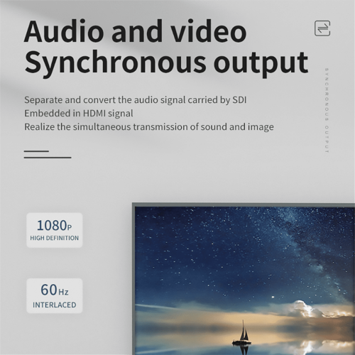Πομπός κάμερας 1080p Μετατροπέας καλωδίου 3G SDI80M σε συμβατό χωρίς υποδοχή μπαταρίας 1