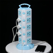 Power Strip Surge Protector with 3 USB Ports & 20 Universal Sockets, 6.6ft Cord - Vertical Charging Station Tower