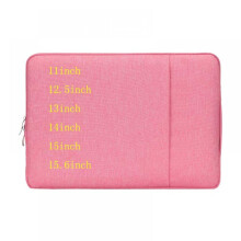 Prettyui laptophoes, geschikt voor 11-15,6 inch MacBook Pro/Air, waterafstotende polyester hoes met vakje.