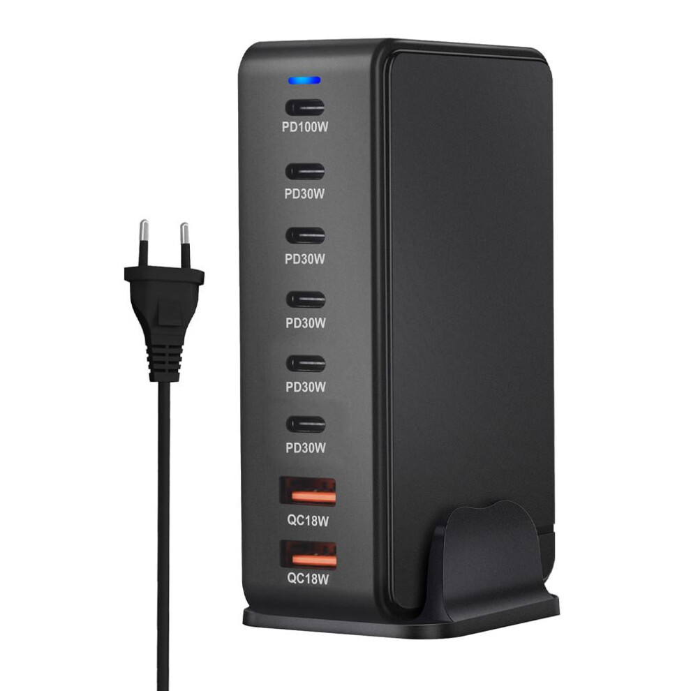268W 100W Charger Type C 8Port Hub Multi Usb Charger Station Pd Fast Charginghot Q5c3 9048212959441