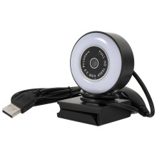 Cámara web para transmisión en vivo 1080P, cámara de reuniones de 5 MP, cámara USB sin controladores con luz.