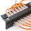 2X 19Inch 1U Cabinet Rack Pass-Through 24 Port CAT6 Patch Panel RJ45 Cable Adapter Jack Modular Frame 5