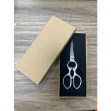 Kitchen 1021 All Stainless Steel Multi-Functional Pear-Shaped Scissors, Stainless Steel Multi-Functional